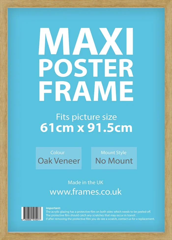 61cm x 91.5cm (Maxi) Oak Maxi Poster Frame